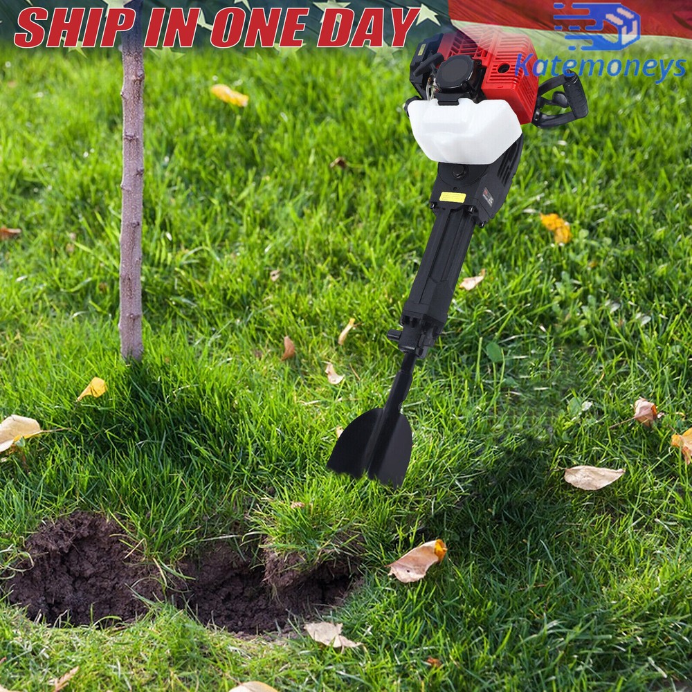 Handheld Trencher Digger Machine 52CC 2Stroke Garden Tree Digger Digging Machine