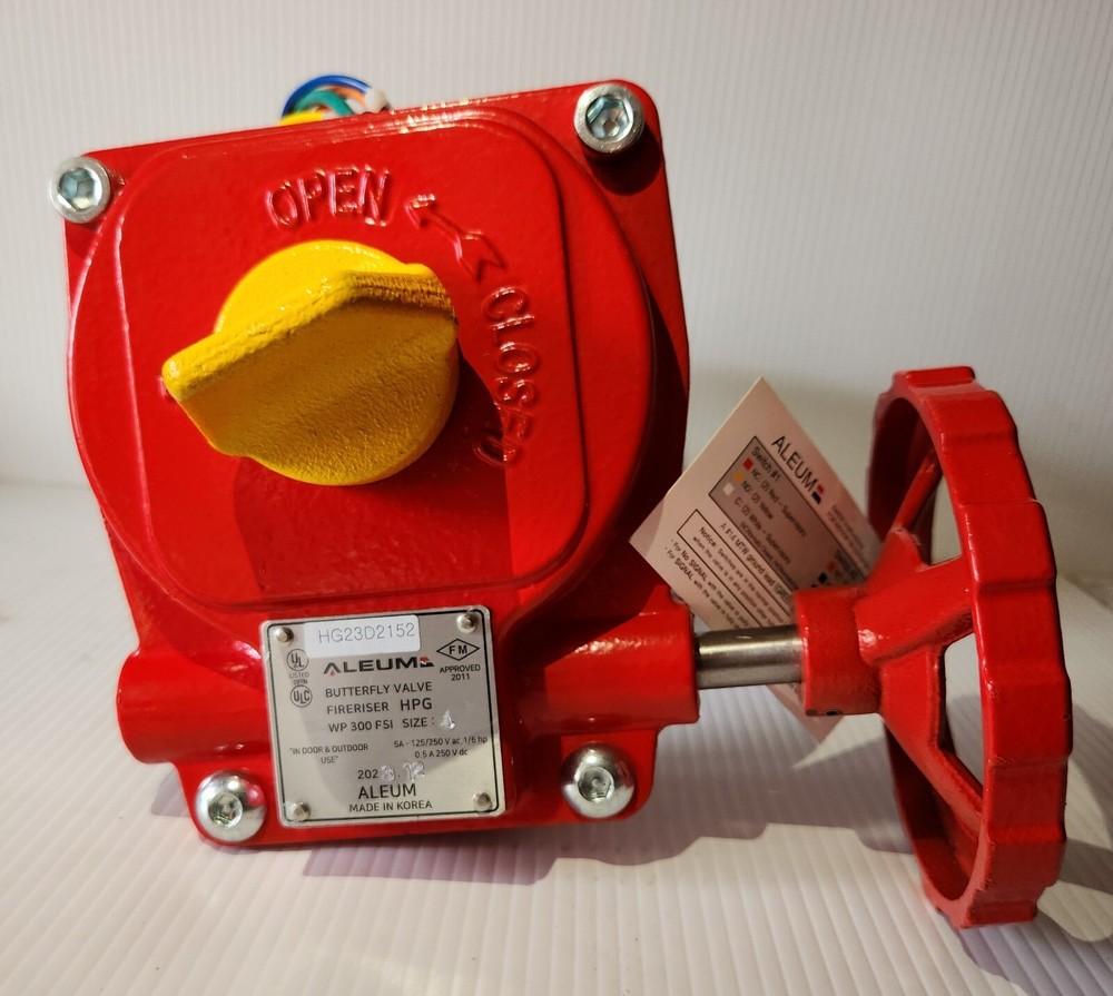 4 " BUTTERFLY VALVE WITH TAMPER SWITCH -300 PSI (ALEUM )
