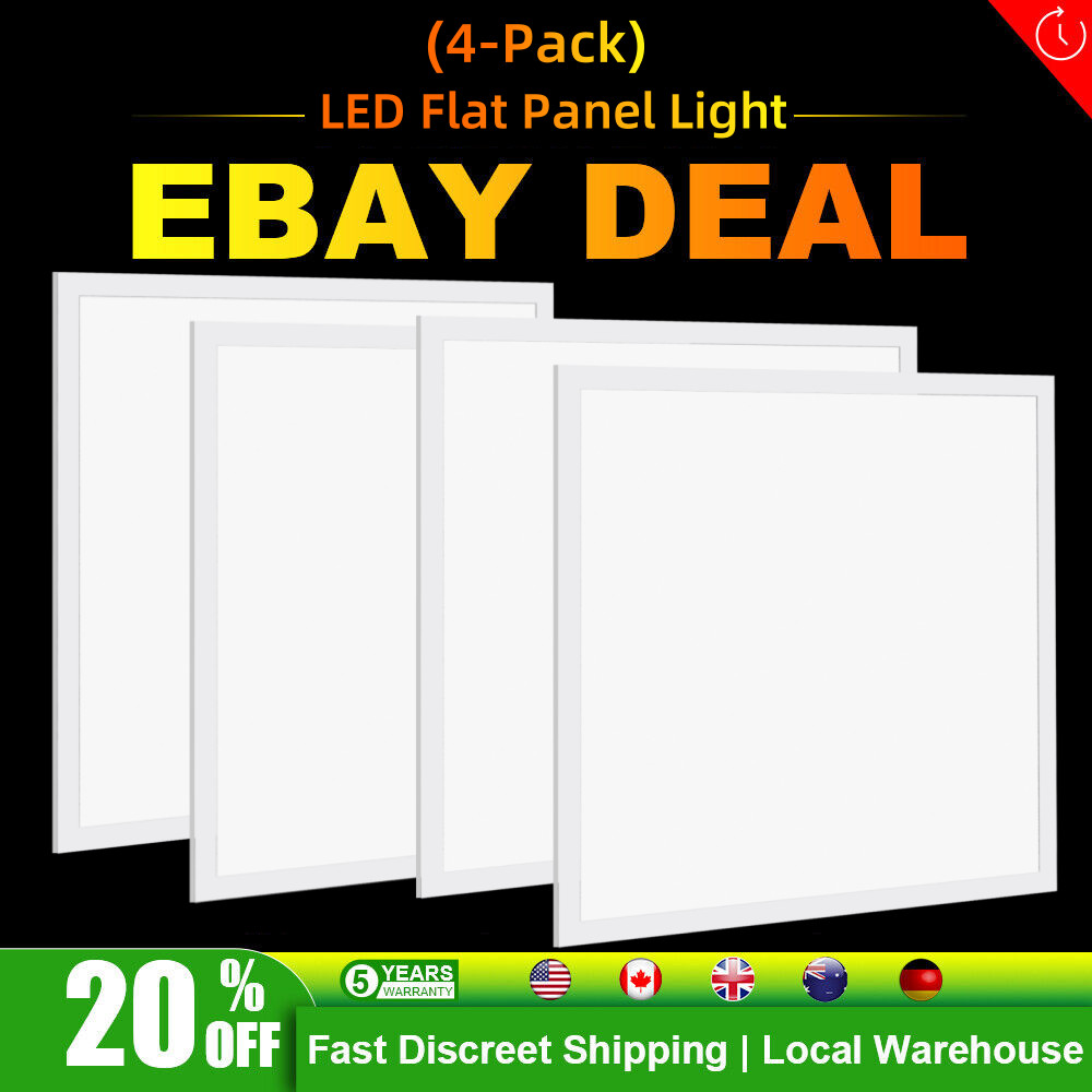 2x2 FT LED Flat Panel Lights 5800LM 45W 5000K White Dimmable Drop Ceiling Office