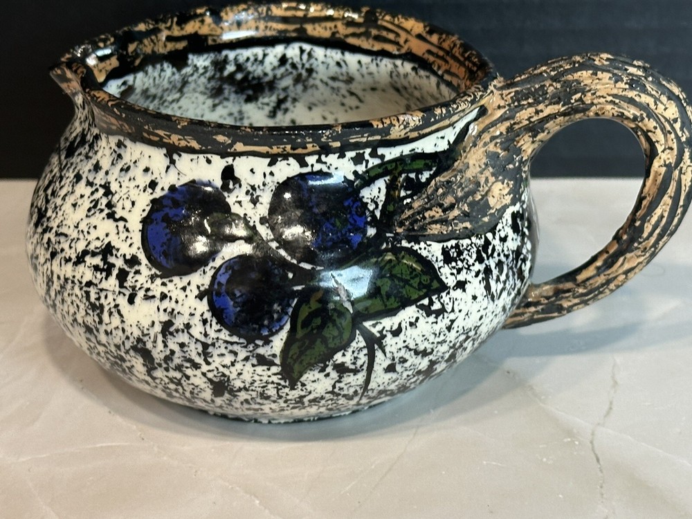 Art Pottery Small Pitcher/Creamer Signed Hand Painted
