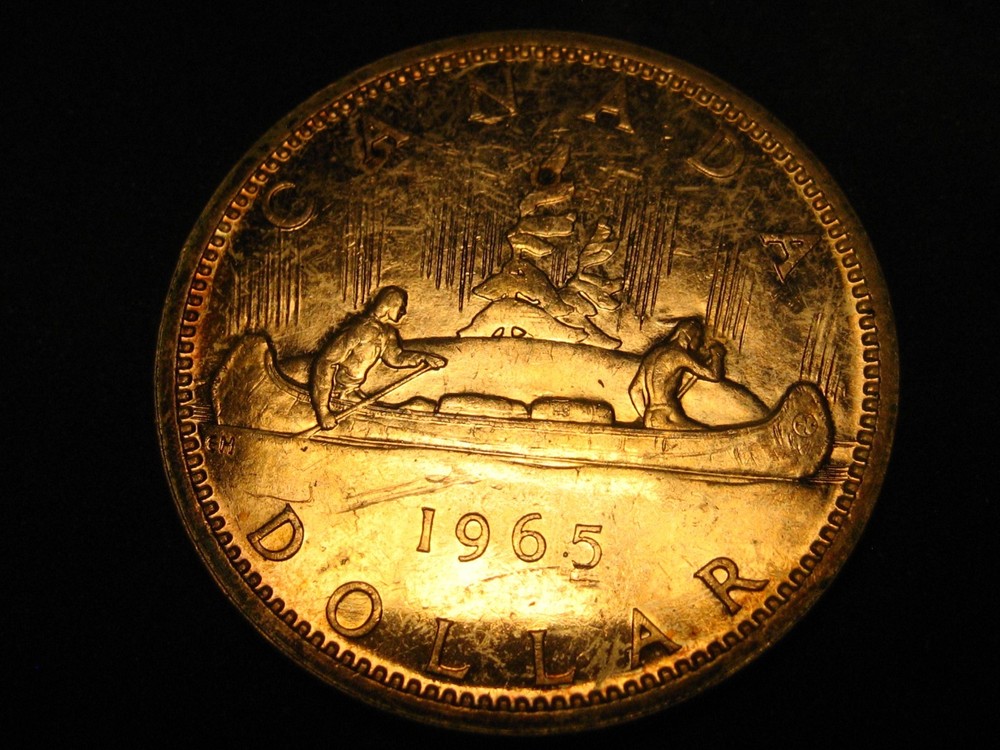 1965 80% Silver Canadian Dollar PL
