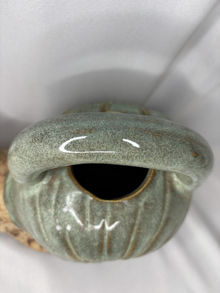 Vintage Stoneware Snail Watering Can Pitcher