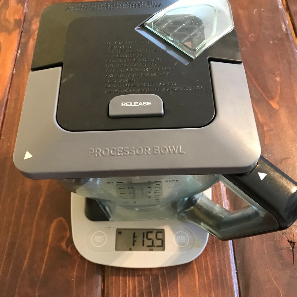 Ninja Food Processor Bowl With Blades and Paddle Attachment