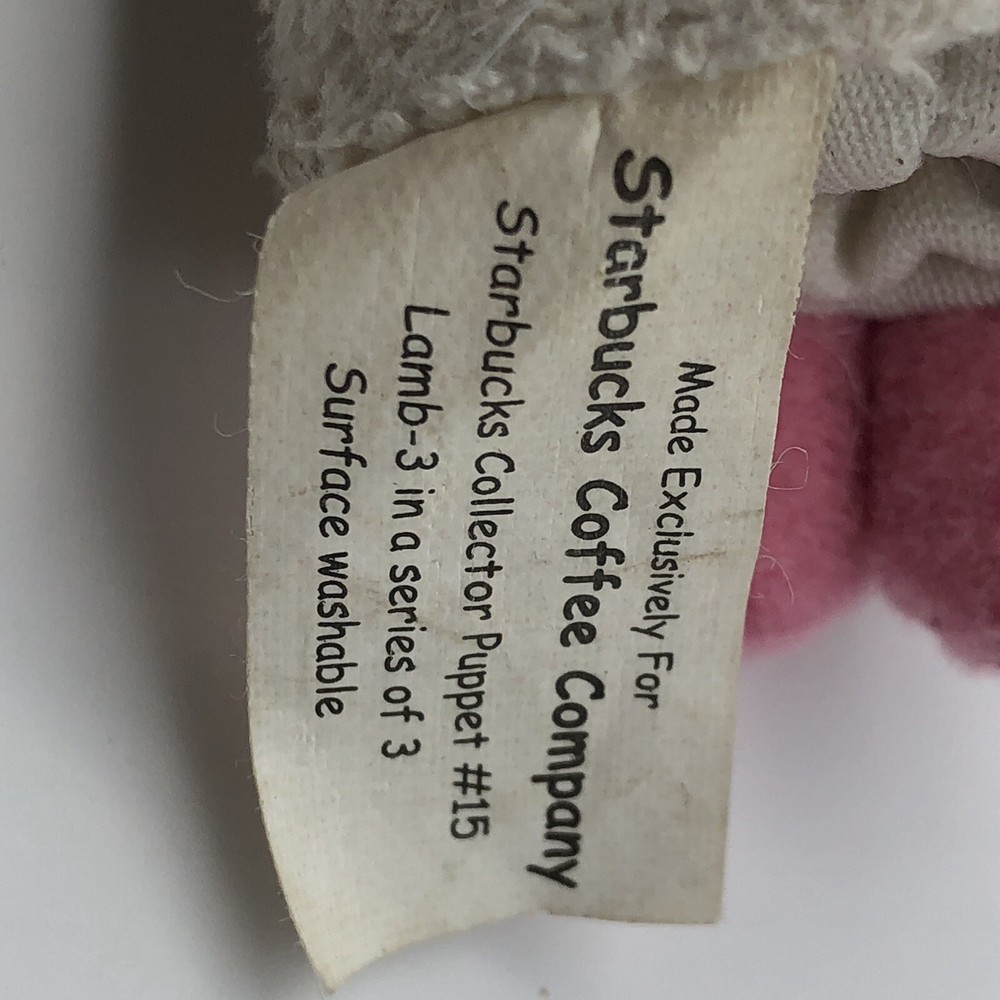 Vintage Starbucks mini lamb sheep finger puppet