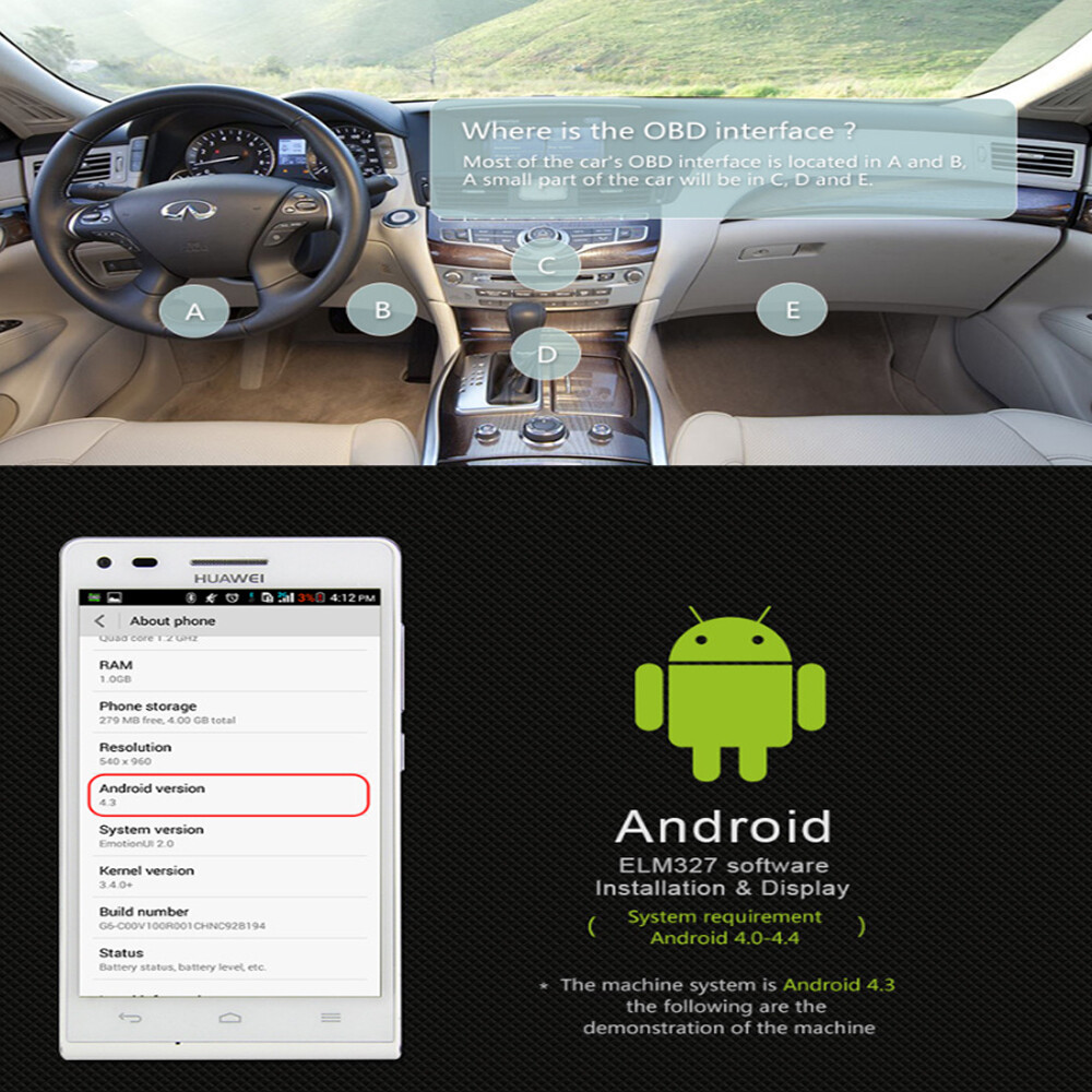 Automotive OBD2 Scanner Code Reader Car Diagnostic Scan Tool Check Engine Error