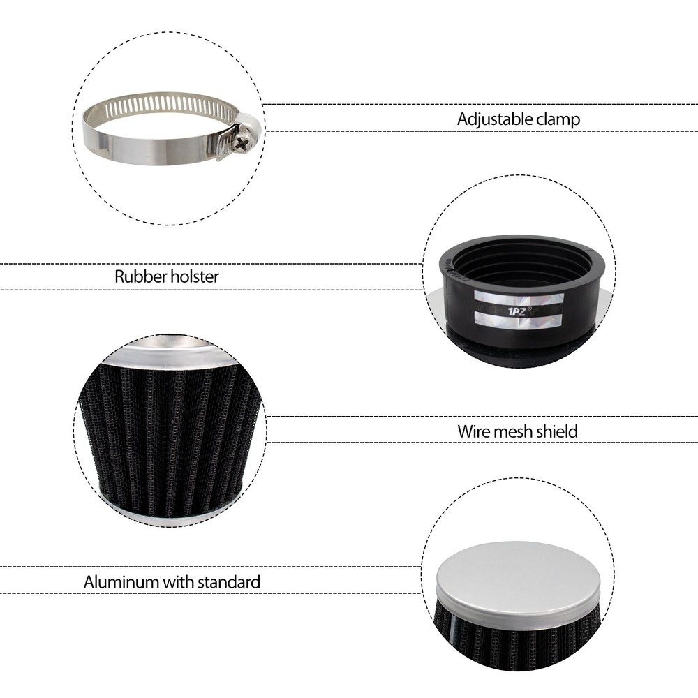 2 High Performance Washable Air Intake Filter Guard 48mm 49mm 50mm Small Engine