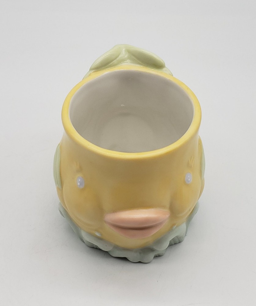 REED & BARTON Ceramic SEA TAILS Fish Cup Mug YELLOW