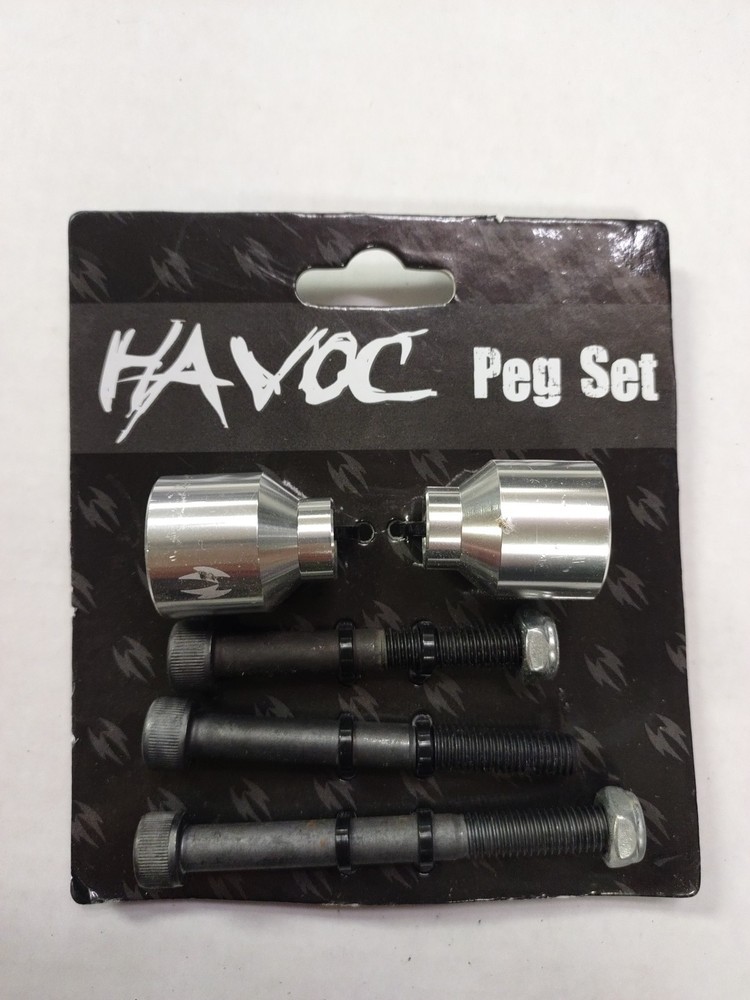 Havoc Scooter Peg Set BNIB Silver