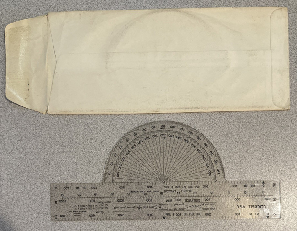 Vintage Cockpit APC Plotter WEEMS & Plath Course Plotter Aviation Tool