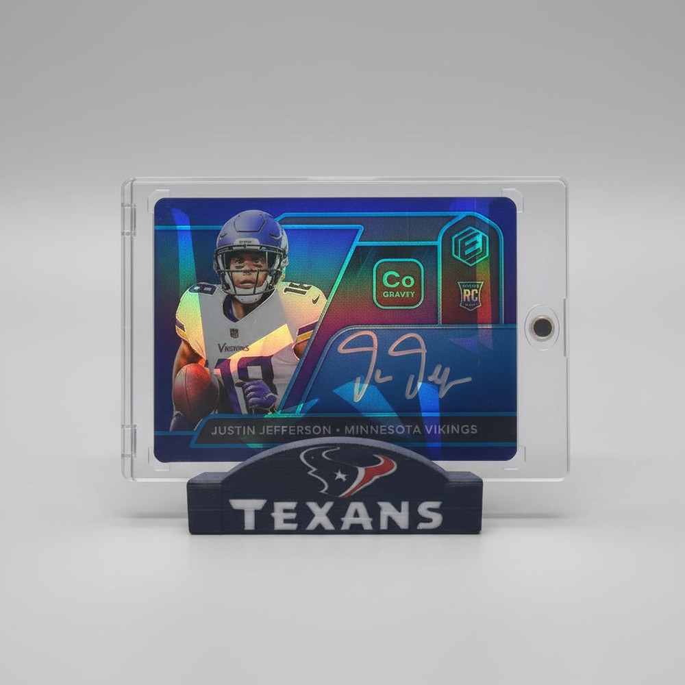 3D Printed Houston Texans Card Stand - Blue/White