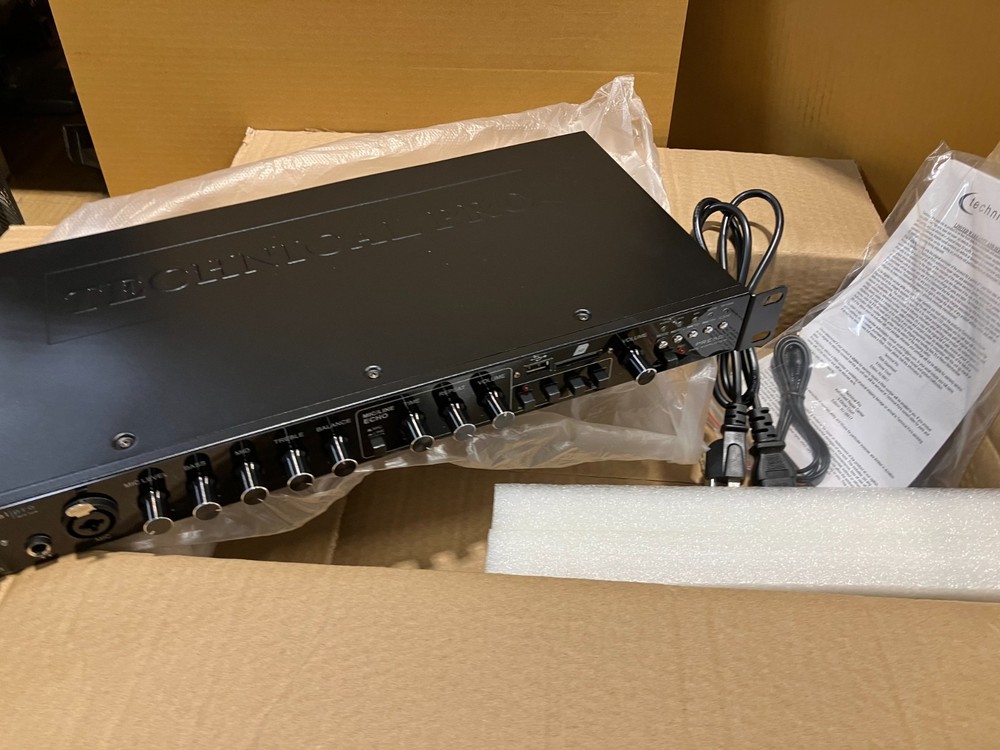 Technical Pro Bluetooth USB/SD Preamp Mixing Recorder w/2 Mic Inputs+9 Band EQ