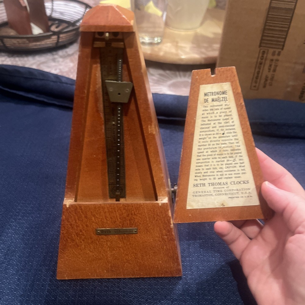 Vintage WORKING Seth Thomas Metrenome de Maelzel