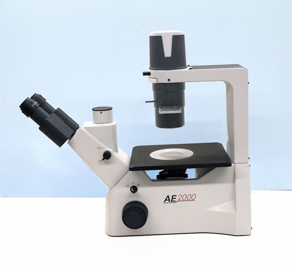 Motic AE2000 TRI trinocular inverted microscope, 2 objectives