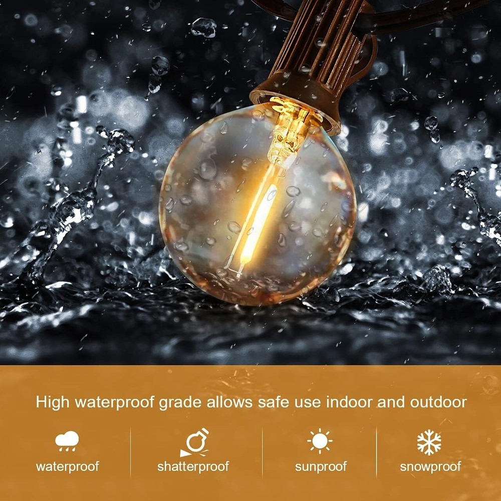 Solar String Lights - 200Ft LED Outdoor String Lights - Shatterproof, Waterproof