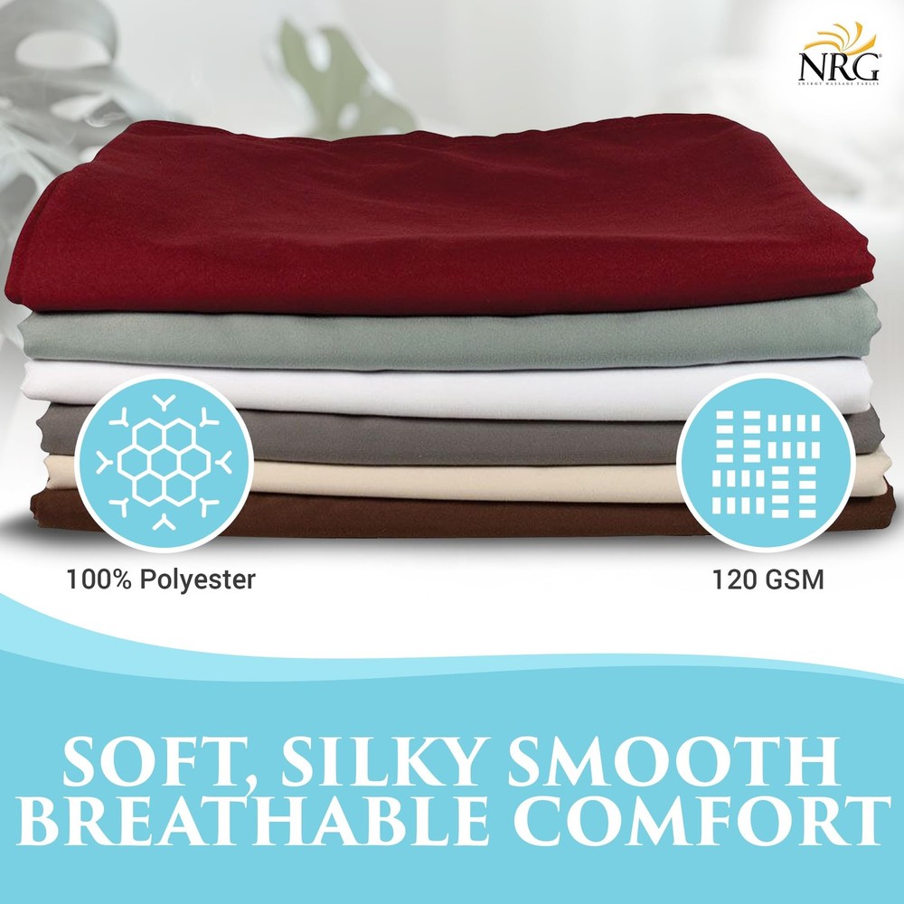 Premium Microfiber 3 Piece Massage Sheet Set by - Includes Massage Table Flat...