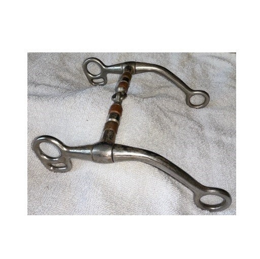 Horse bit 5" Tom Thumb Western Curb Training Bit Preowned Copper Rollers Snaffle