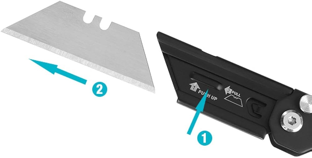 Folding Utility Knife, Mini Box Cutter with Safety Axis Lo,
