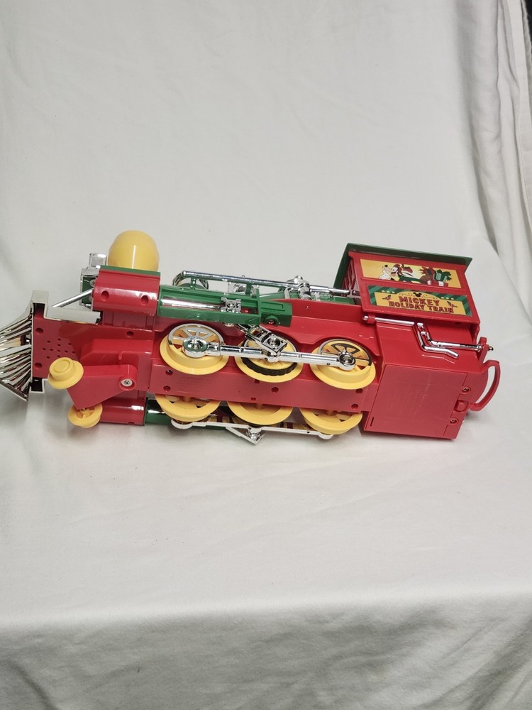 Mickey Mouse Holiday Express Train Set Collector's Edition WORKS-Missing Caboose