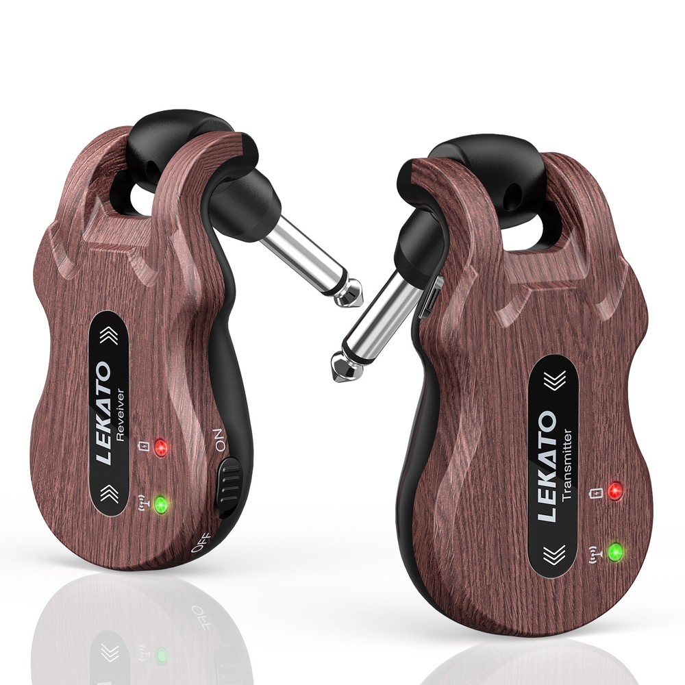LEKATO Wireless Guitar Transmitter Receiver System 5.8GHz No-interference 100ft