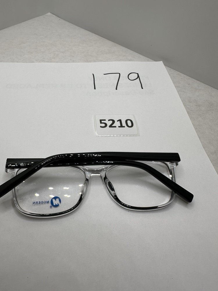Modern Optical Lauren Black-In-Line Rectangle Eyeglasses Frames 54-15-140