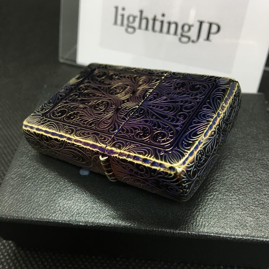 Zippo 5 Sided Processing Arabesque Aurora Gold Oxidized Lighter Limited Number