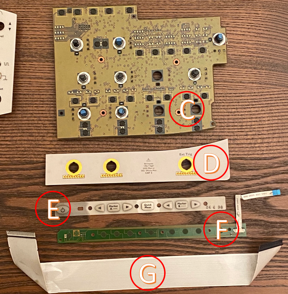 HP Infinium Oscilloscope 54810A 500MHz Front Panel SELECT PART
