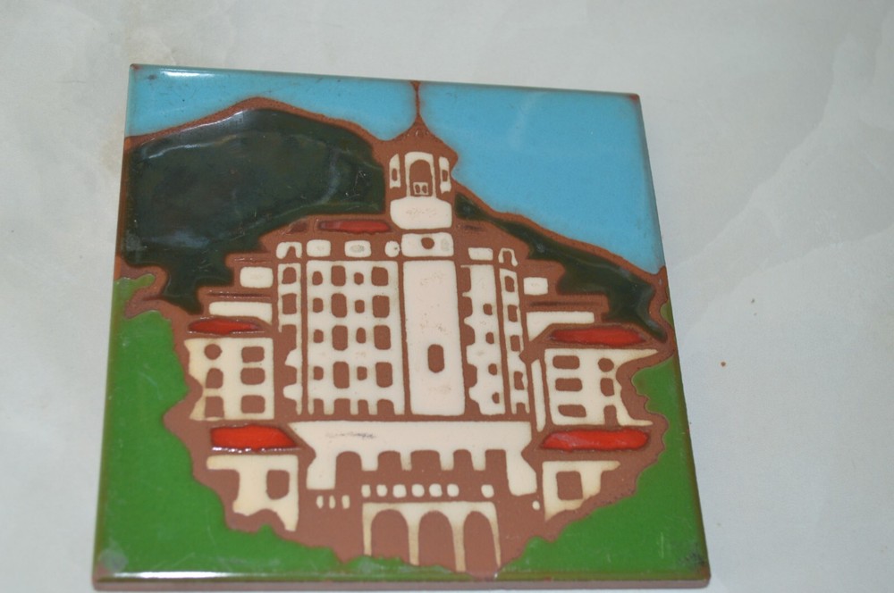 Edilgres Tile Trivet castle monastery Made in Italy 6”x6”