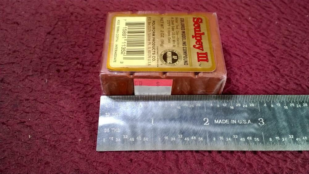 #2 SCULPEY III COLORED MODELING COMPOUND #352 TERRA COTTA INTERMEDIATE 2 OZ.