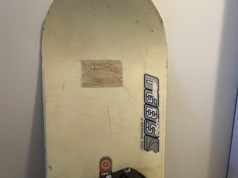 GNU Mervin MFG 161cm Snowboard - White (Plus Bindings)
