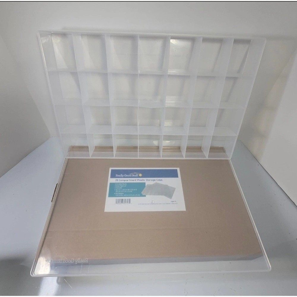 Really good stuff 28 Compartment Plastic Storage Case Bead Craft Organizer