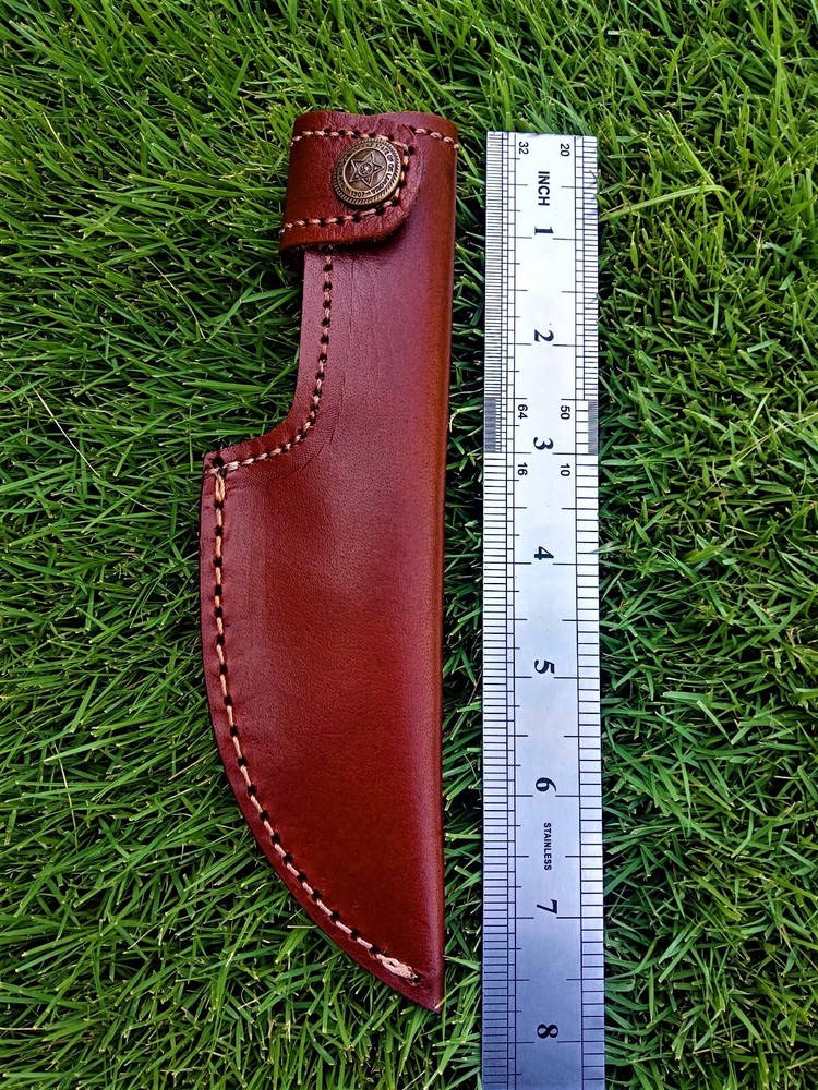 Leather knife sheath 4.5”Fixed Blade Knife Sheath Hand Craft  Belt Loop