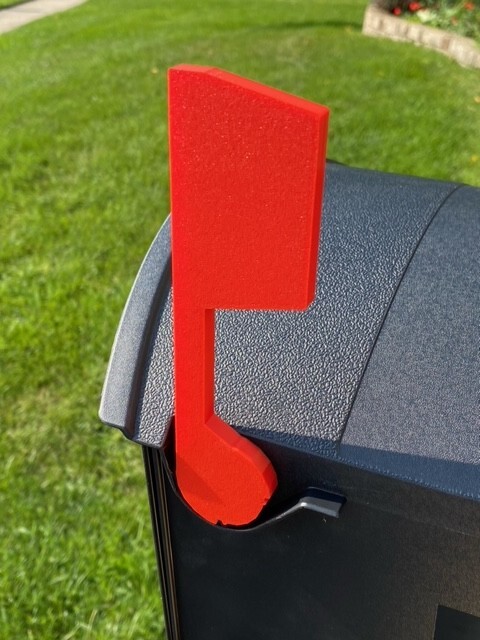 Red Flag Replacement Rubbermaid Mailbox - Snap Fit Plastic
