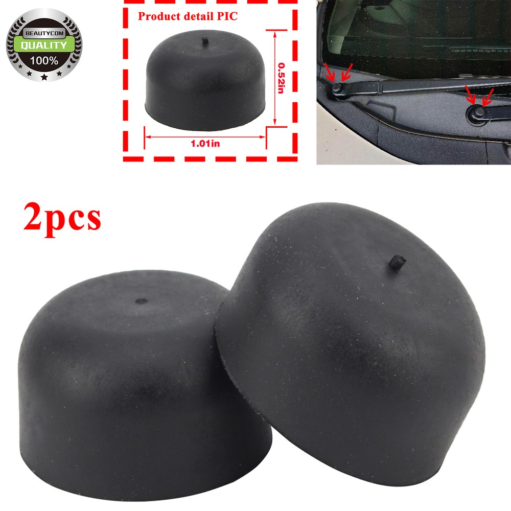 2pcs Front Windshield Wiper Arm Covers Nut Cap For Honda Civic OE#91611-SDA-A00