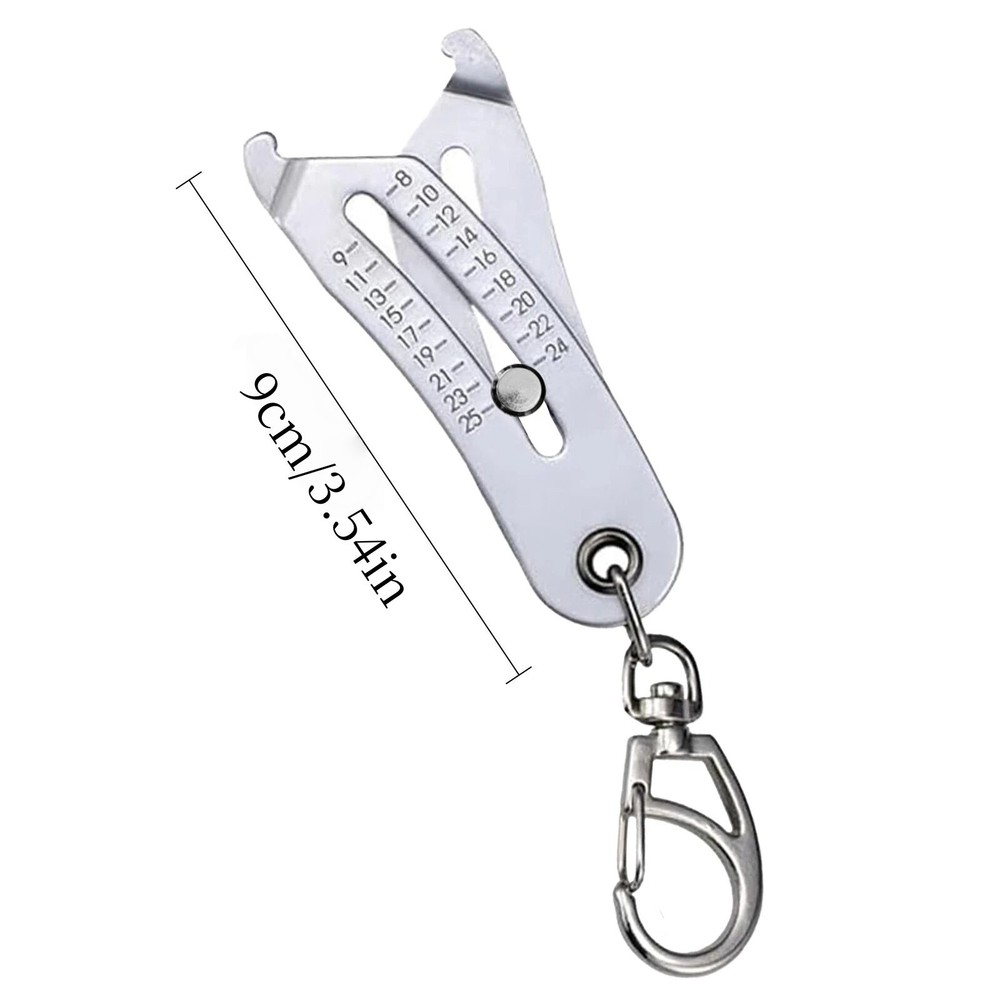 2× Portable Thread Checker Set - Precision Bolt Size Finder with Keychain Ring