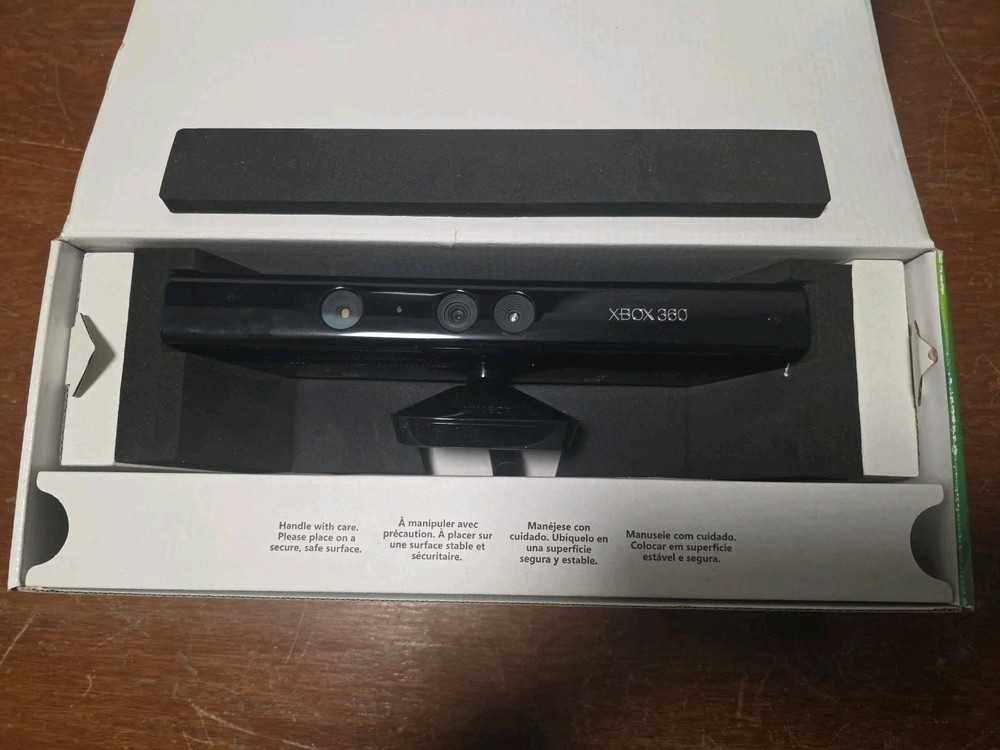 XBOX 360 Kinect Sensor Bundle With Kinect Adventures Games NEW OPEN BOX COMPLETE