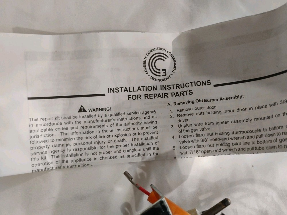 K, Pilot 180 Degree Natural Gas Pilot Assembly, FV. Legacy: 9003531005
