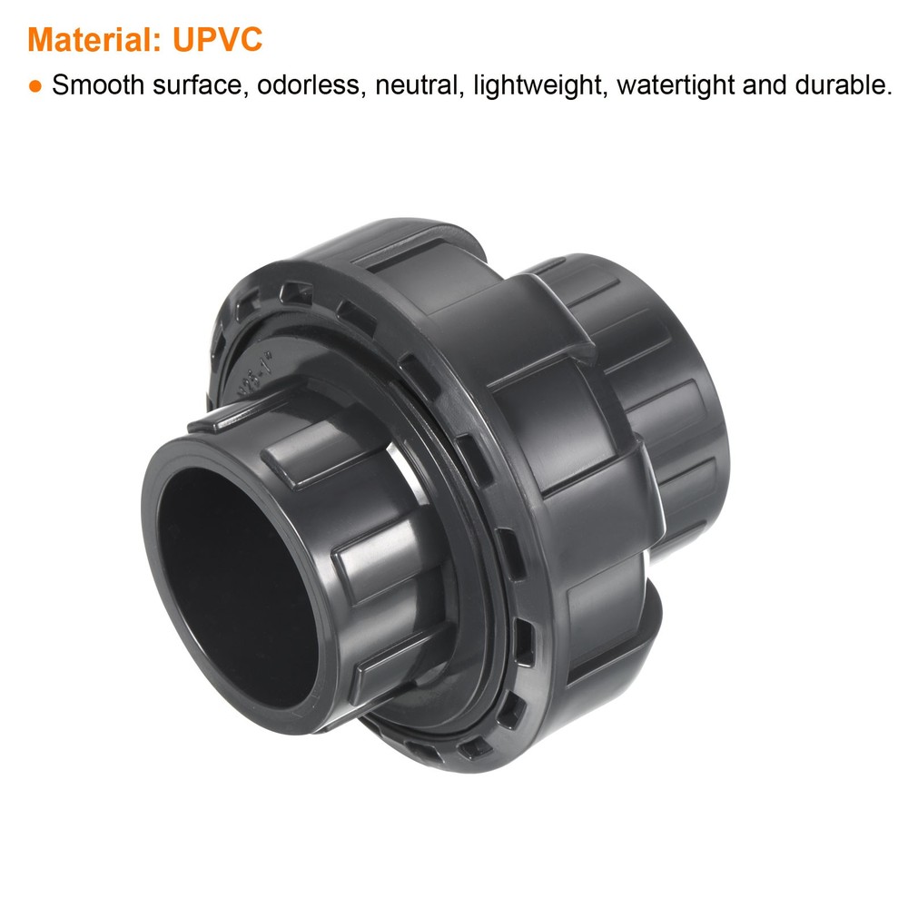 UPVC Fitting Pipe 1" Program Socket 80 3pcs Straight Fitting Grey