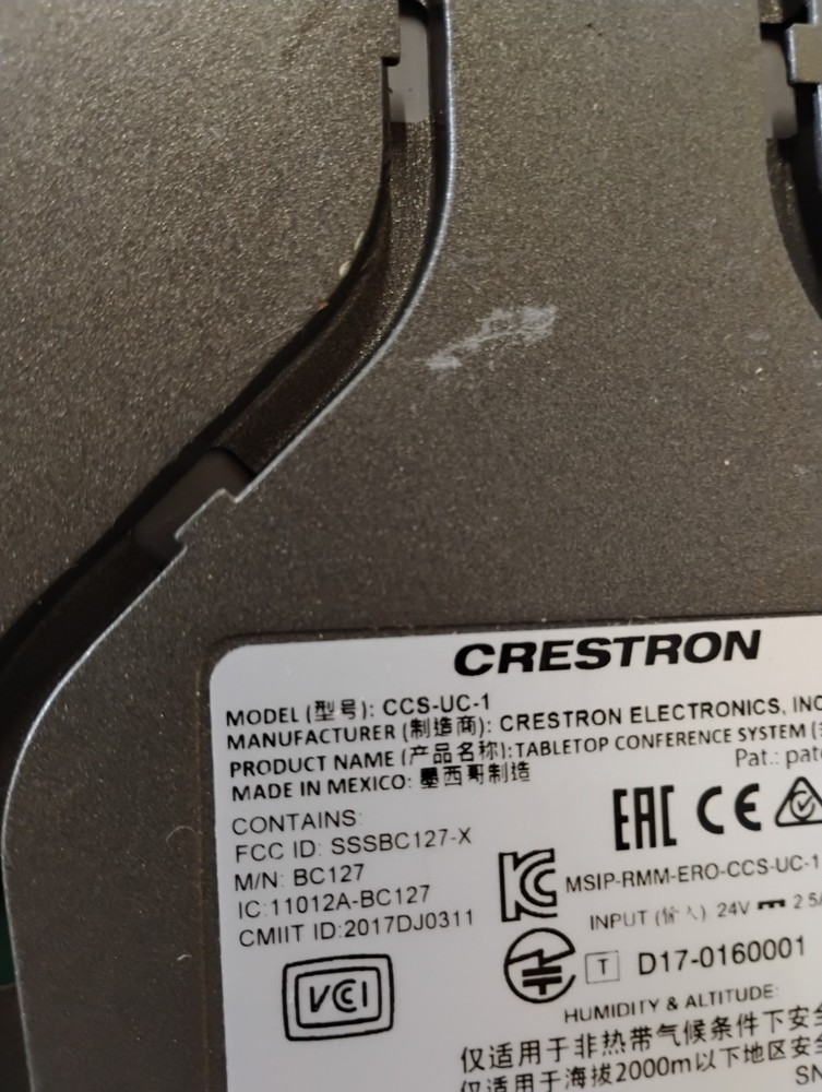 Crestron CCS-UC-1- Tabletop UC Video Conference System Read Description