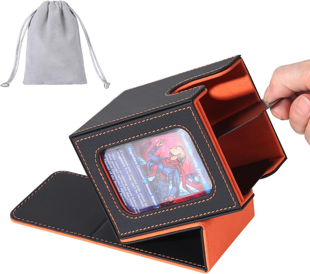 MTG Deck Box for Commander Display,Card Deck Case Fits 100 Double Sleeved Cards,