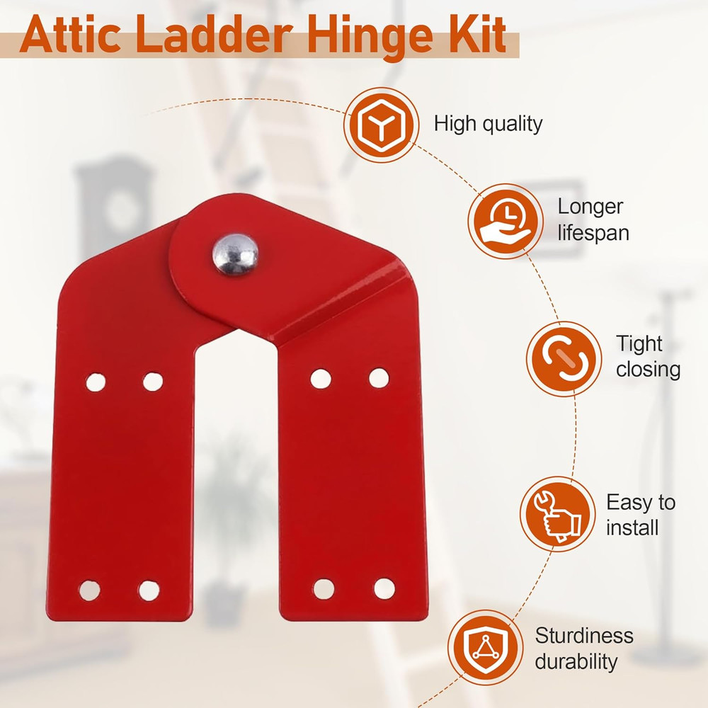 Attic Ladder Hinge for Ladder Pull Down System, Step Attic Folding Stairs Hardwa