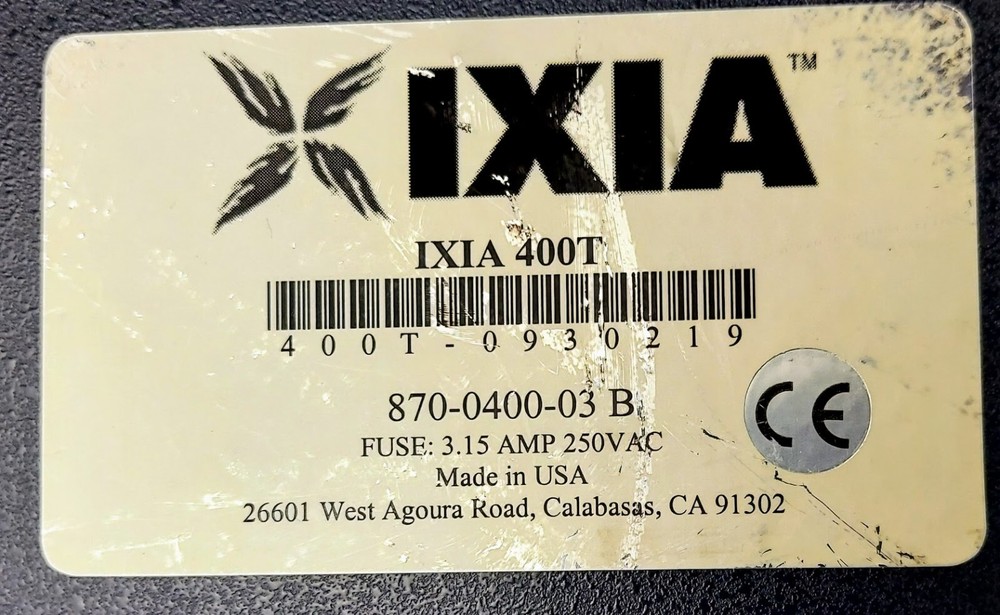 IXIA 400T Traffic Generator/Performance Analyzer Unit ENCLOSURE ONLY