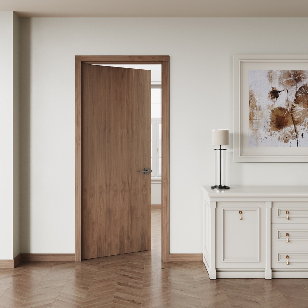NAPA - WALNUT VERTICAL GRAIN INTERIOR FLUSH DOOR (ENGINEERED) (1-3/4”)