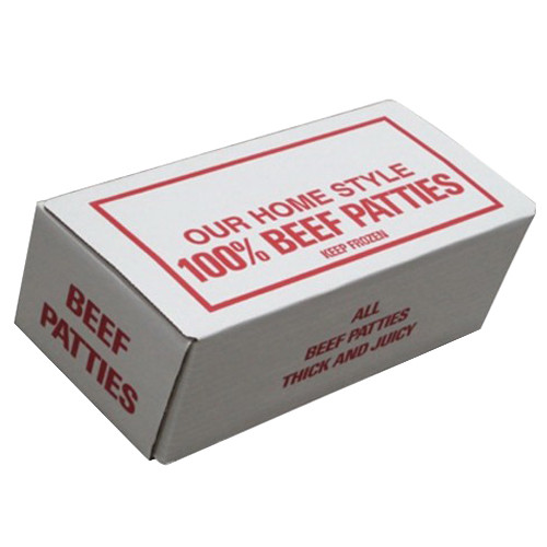 Printed Beef Patty Box 9" L x 4.5" W x 4.25" D | 25/Bundle