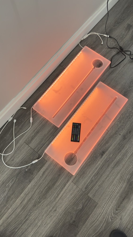 24” LED Lighted Liquor Bar 2 shelfs