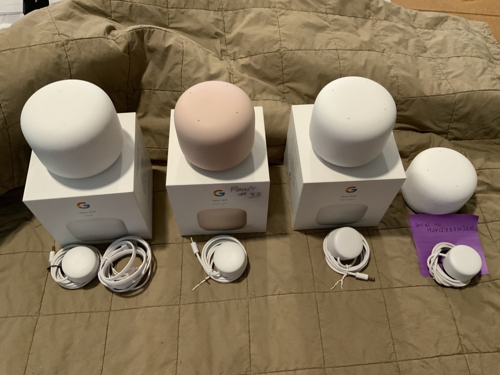 Google Nest Wifi Router and 3 Add-on Points