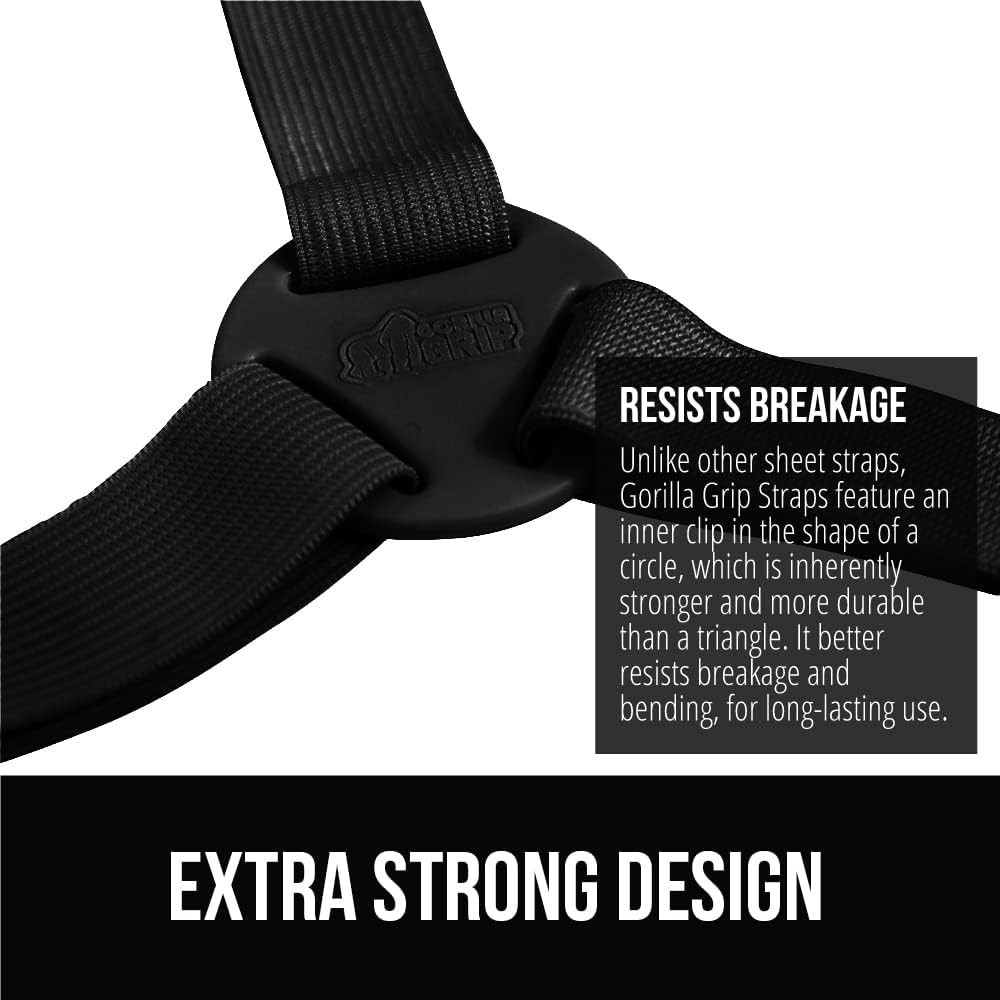 Innovative Bed Sheet Holders - Adjustable & Durable Fasteners with 4 Metal Clips