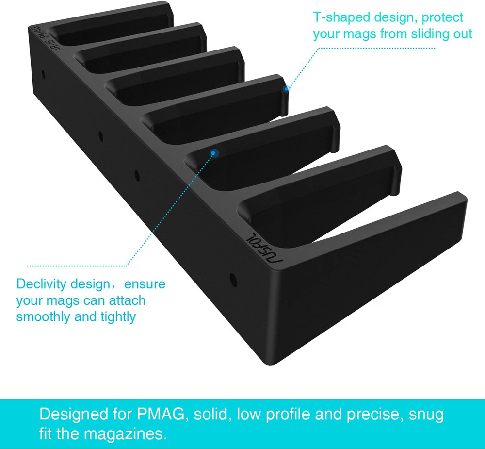 Solid ABS Standard PMAG Wall Mount, Mag Holder, Home Magazine Storage Rack