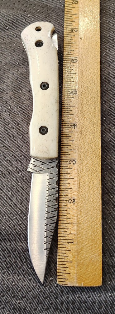 Handmade, Ground From A Rasp, Lock Back knife,Bone Handle,file worked,Unique ⚔️