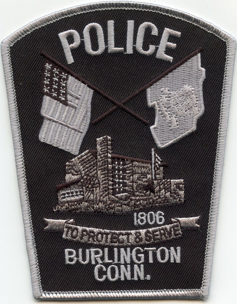 BURLINGTON CONNECTICUT CT subdued POLICE PATCH