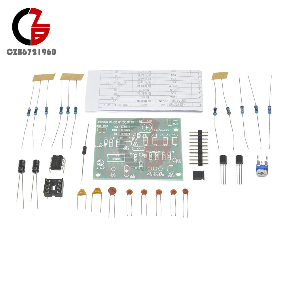 DIY Kit Multi-Channel NE555 Waveform Generator Module Sine Triangle Square Wave